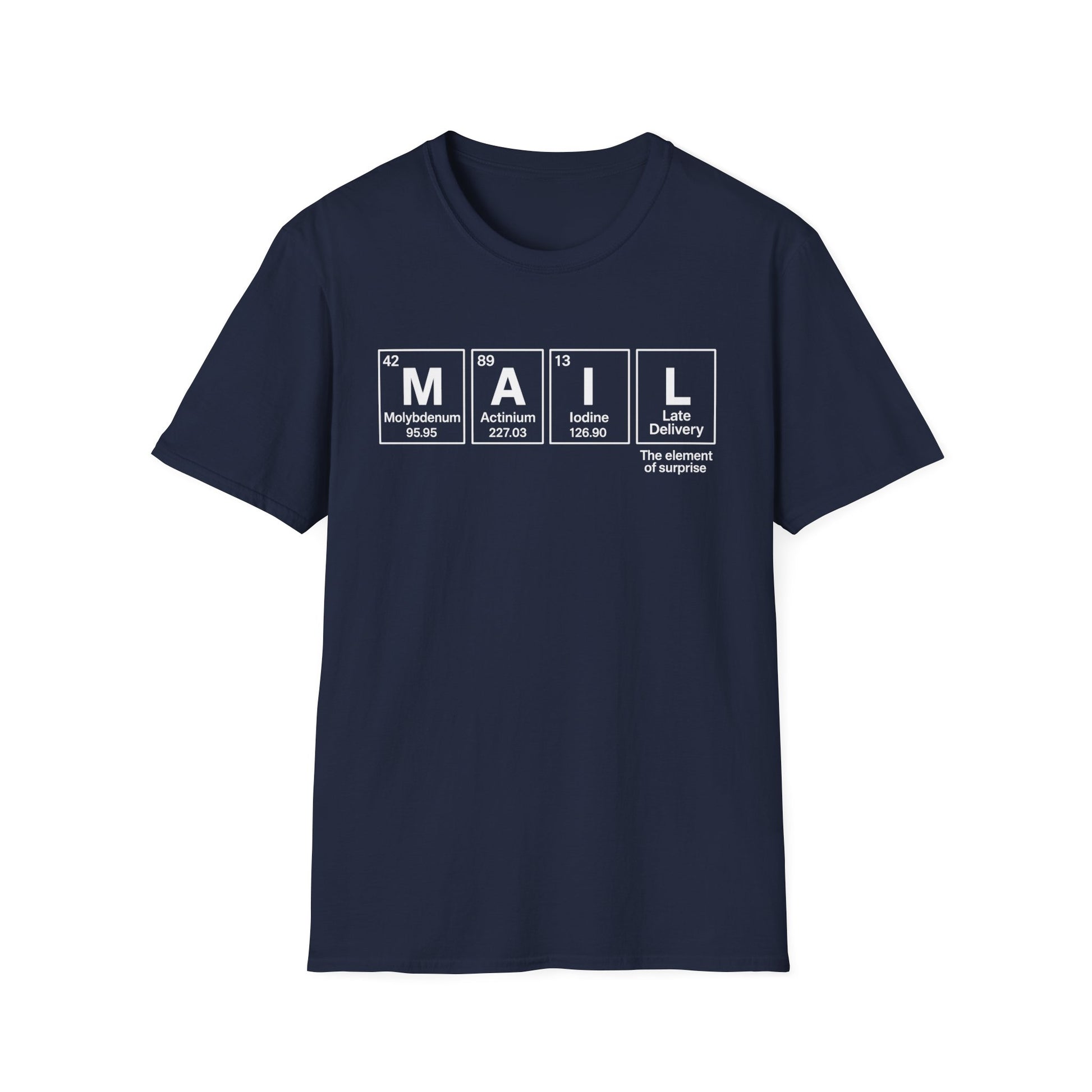 Postal, Chemistry Inspired Unisex T-Shirt - 'MAIL' Graphic Tee, Science Lover Gift, Casual Wear, Birthday Present, Unique Apparel