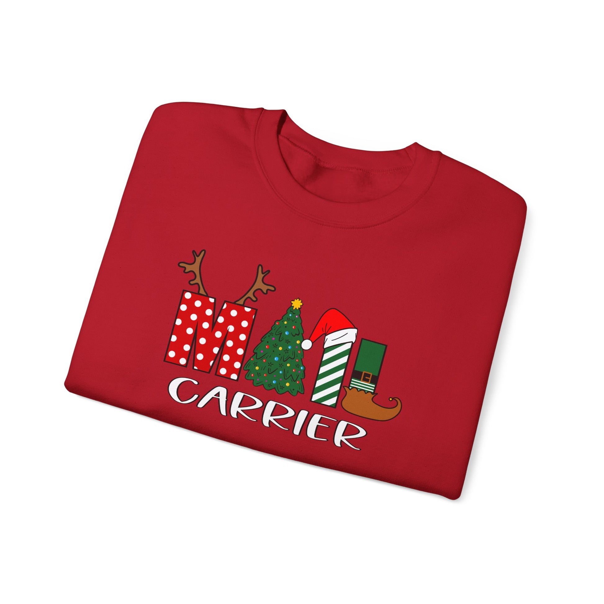 Festive Mail Carrier Sweatshirt, Holiday Gifts For Mail Carriers, Sweatshirts For Mail Carriers.