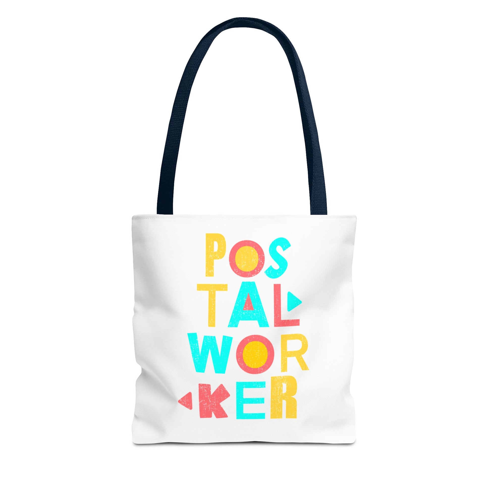 Postal Worker Tote Bag — Colorful Retro Typography Mail Carrier Gift