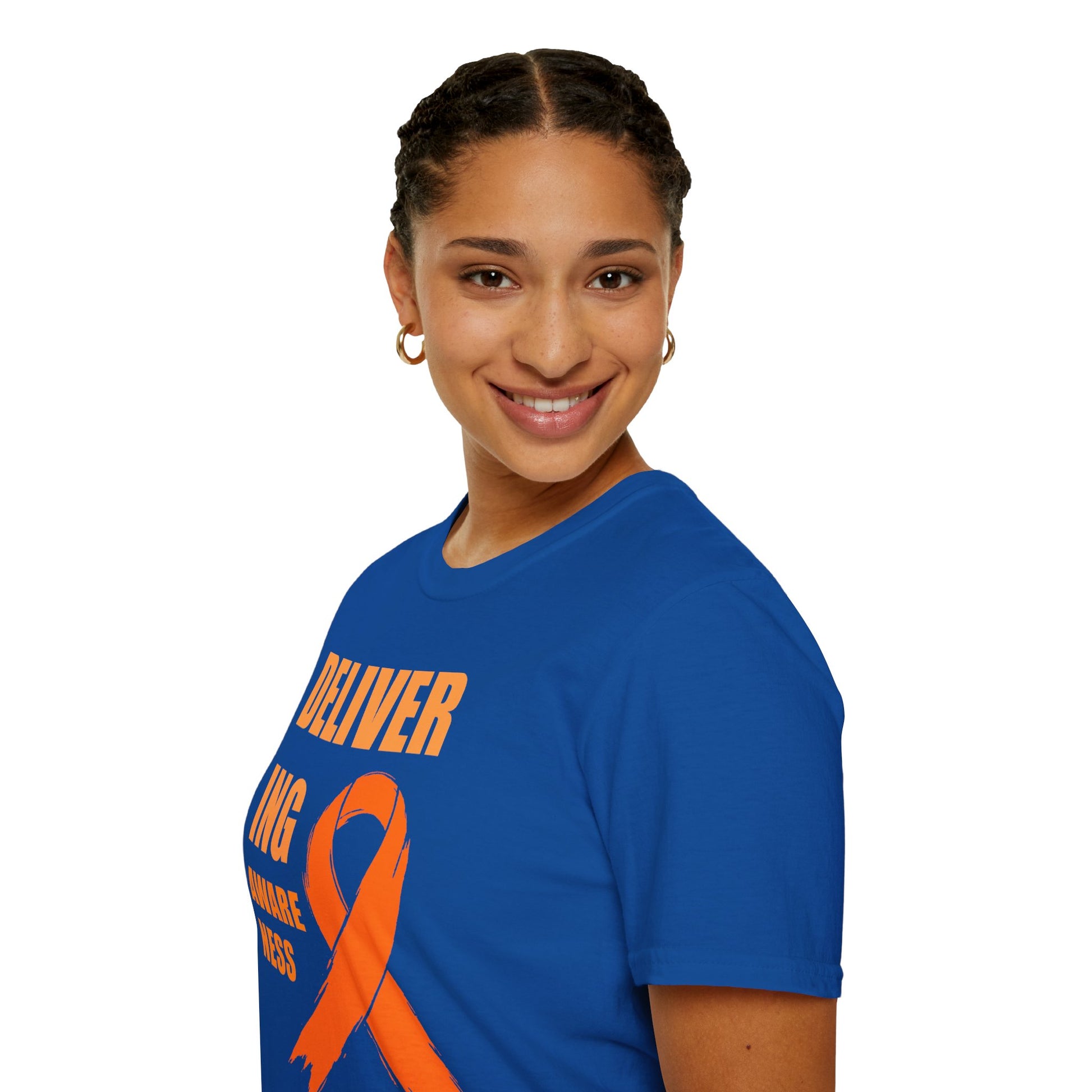 Multiple Sclerosis Awareness Shirt – Delivering Awareness Orange Ribbon Support Tee