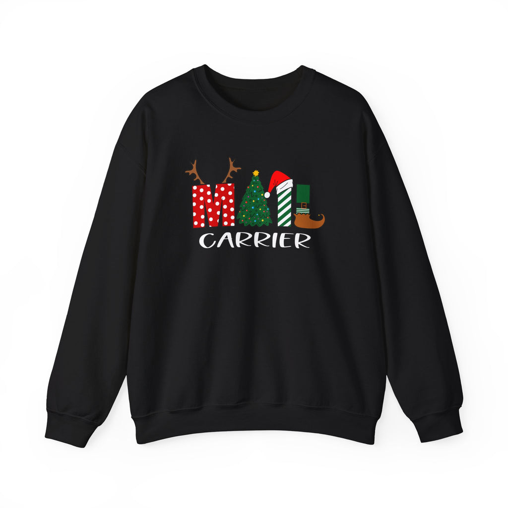 Festive Mail Carrier Sweatshirt, Holiday Gifts For Mail Carriers, Sweatshirts For Mail Carriers.
