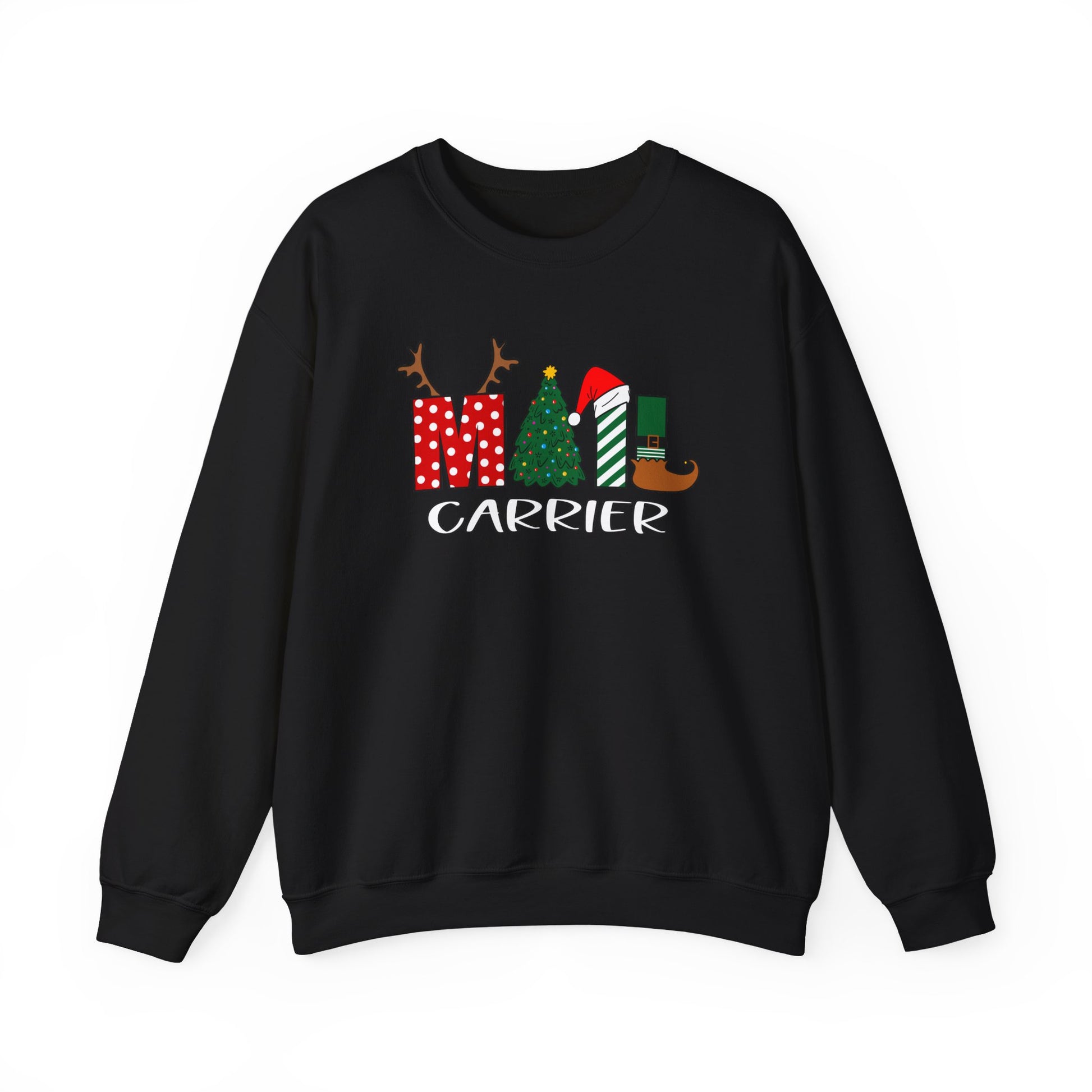 Festive Mail Carrier Sweatshirt, Holiday Gifts For Mail Carriers, Sweatshirts For Mail Carriers.