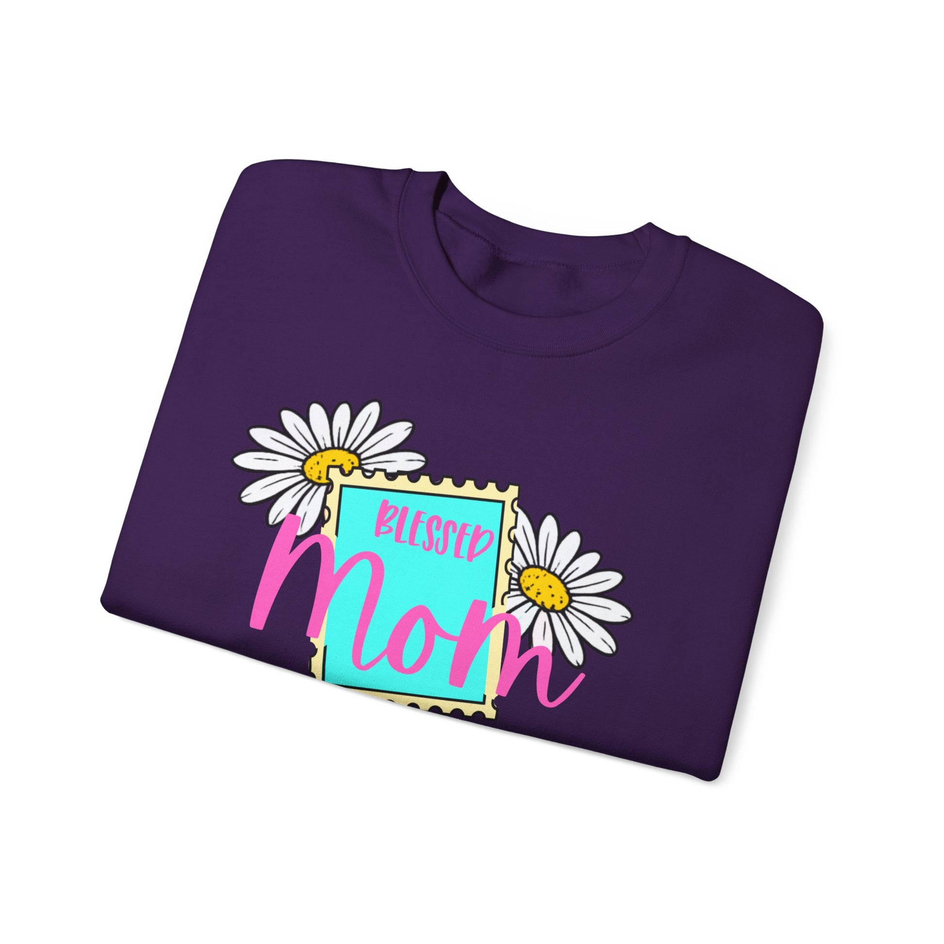 Blessed Mom Sweatshirt – Cute Mother’s Day Gift for Mom | Minimalist Stamp Design Crewneck | Mama Gift, Gift for Her