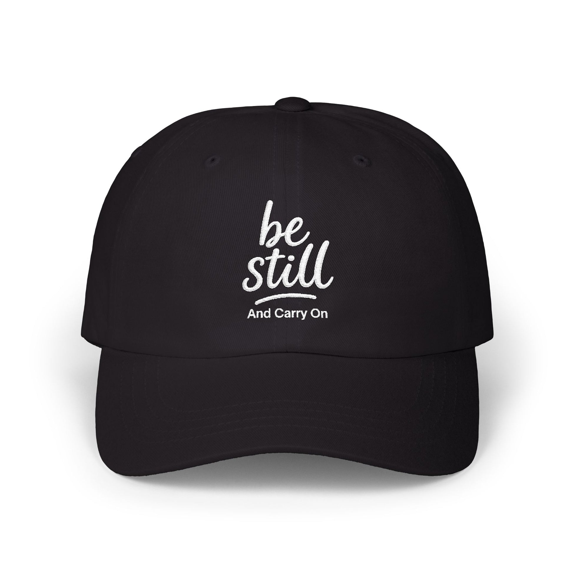 Be Still and Carry On Classic Dad Cap- A simple reminder of faith, calm, and service. Made for everyday heroes who deliver through life’s storms. The perfect gift for friends, family, and coworkers who embody quiet strength.