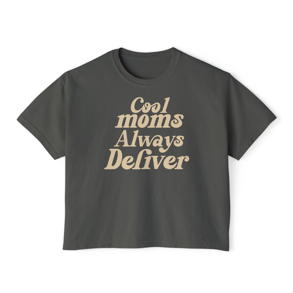 Cool Moms Always Deliver Boxy Tee – Funny Mail Worker Shirt, Postal Mom Gift, Cute Delivery Worker T-Shirt, Relaxed Fit Women’s Tee