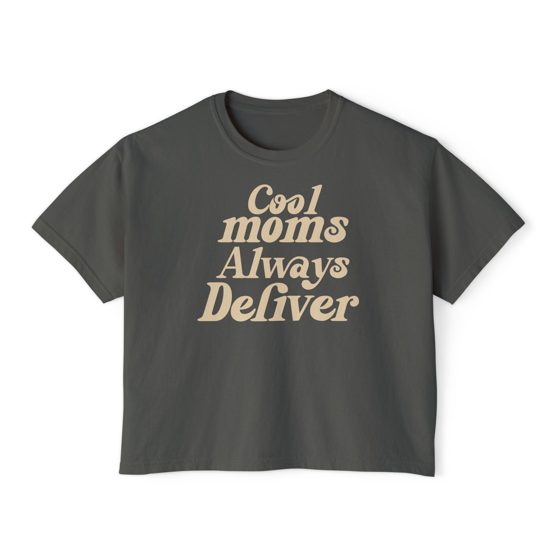Cool Moms Always Deliver Boxy Tee – Funny Mail Worker Shirt, Postal Mom Gift, Cute Delivery Worker T-Shirt, Relaxed Fit Women’s Tee