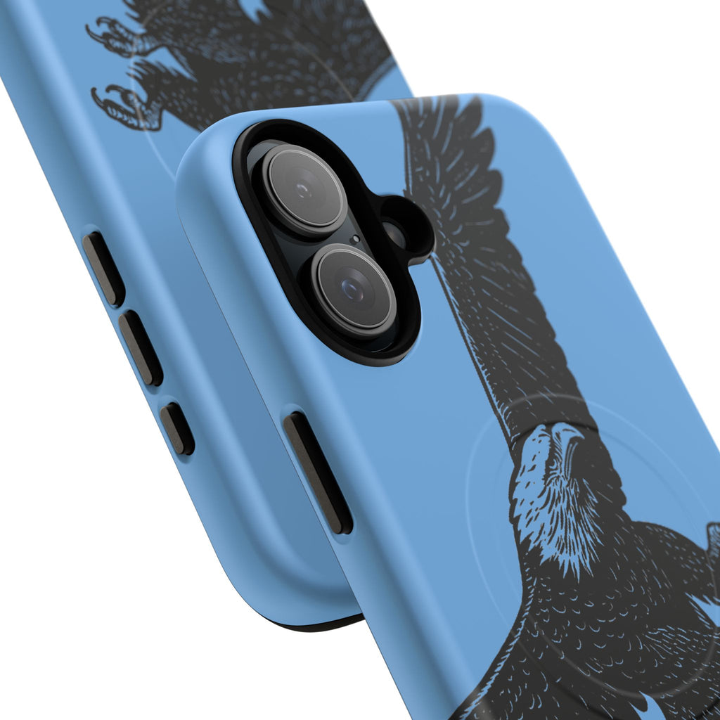 Eagle Flight Tough Magnetic Phone Case — Protective Magnetic Snap Cover with Soaring Eagle Design