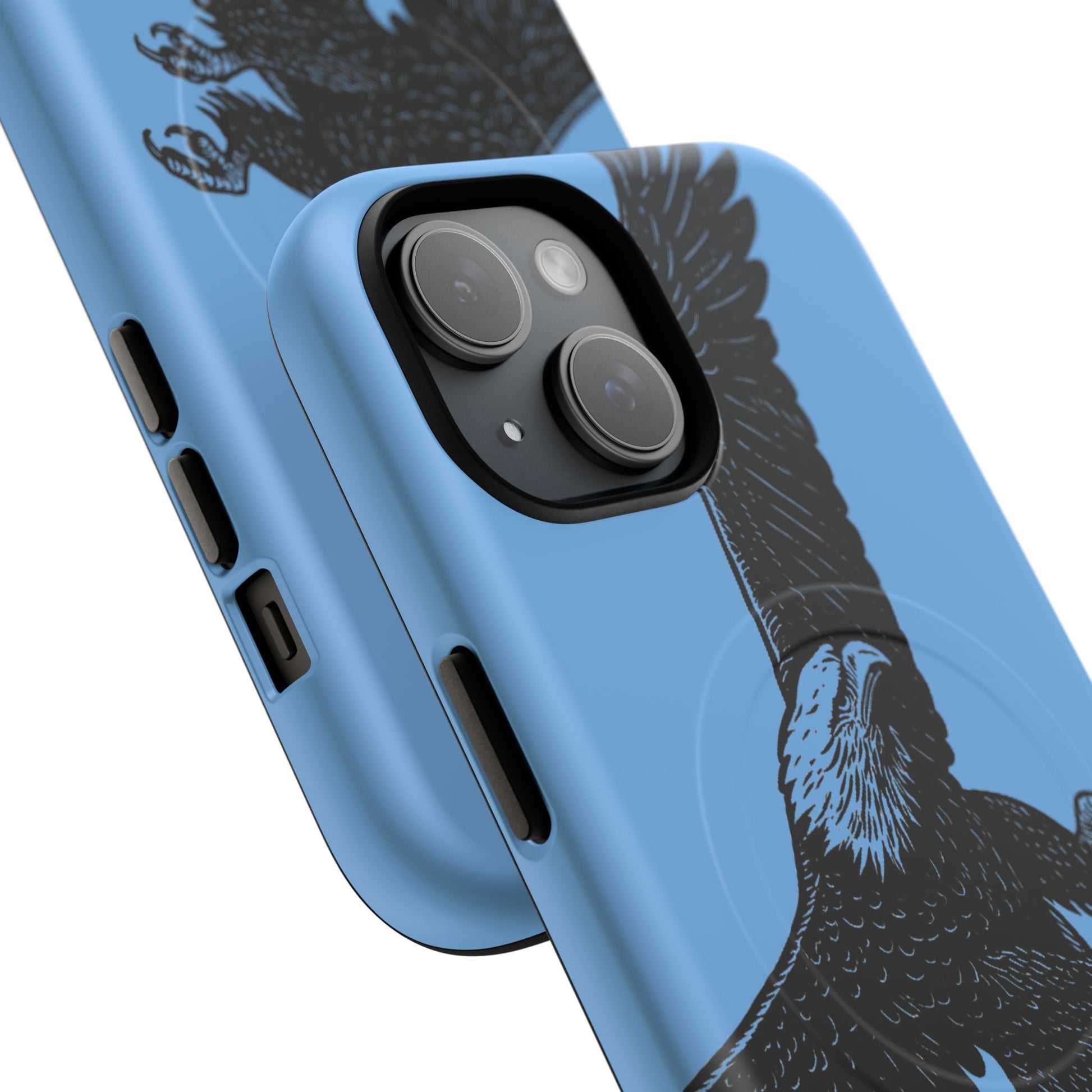 Eagle Flight Tough Magnetic Phone Case — Protective Magnetic Snap Cover with Soaring Eagle Design