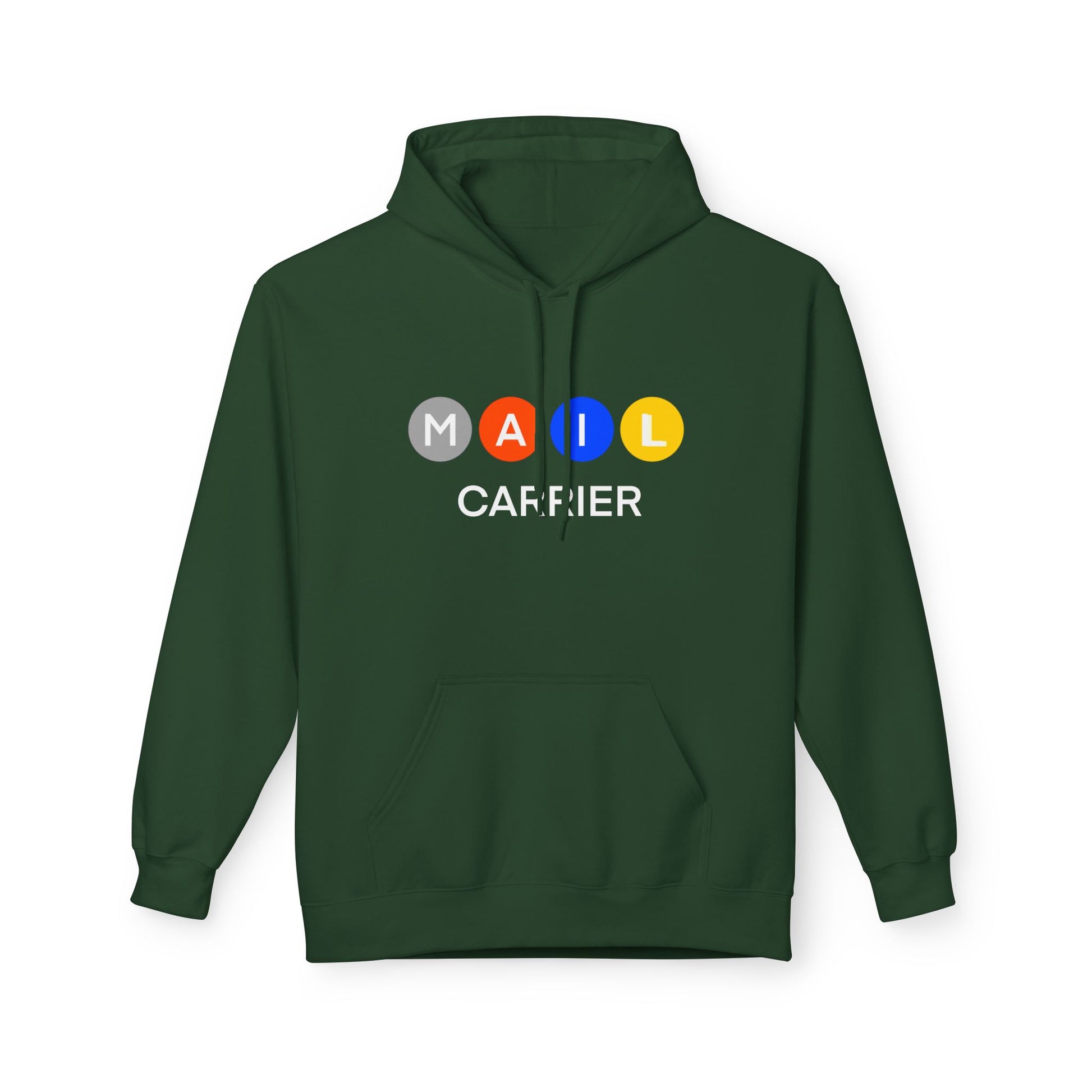 Mail Carrier Hoodie  — Colorful Button Design