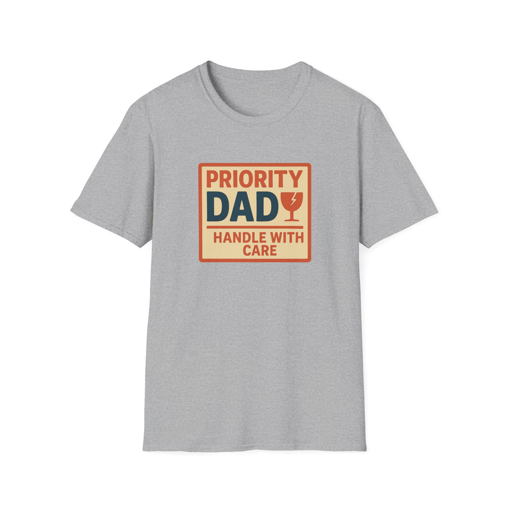 Priority Dad Unisex Softstyle T-Shirt, Father's Day Gift, Funny Dad Tee, Birthday Present for Dad, Casual Family Apparel