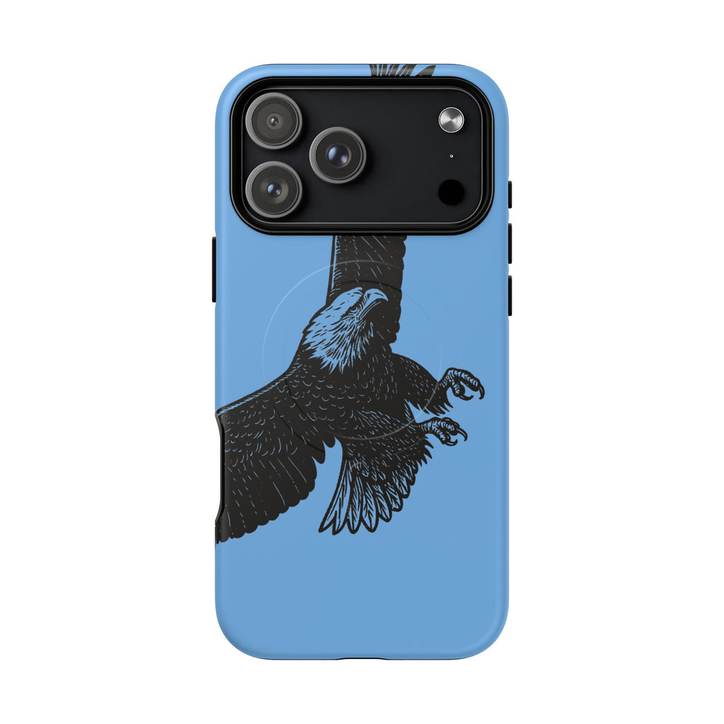 Eagle Flight Tough Magnetic Phone Case — Protective Magnetic Snap Cover with Soaring Eagle Design