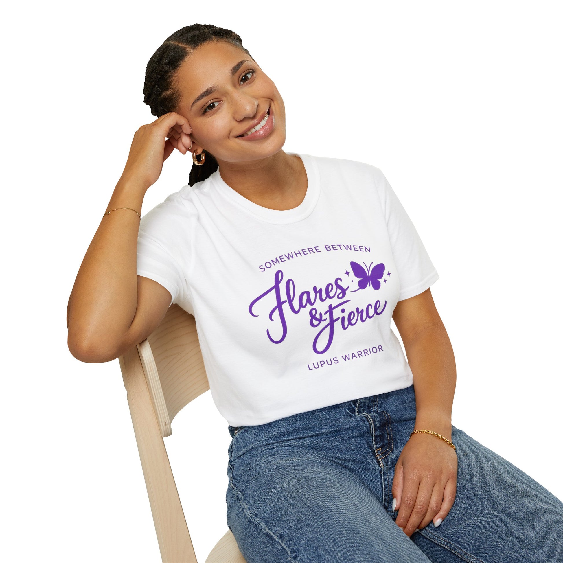 Somewhere Between Flares & Fierce Lupus Warrior T-Shirt