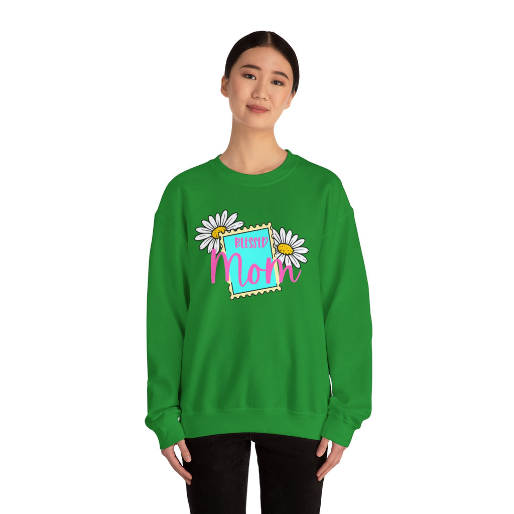 Blessed Mom Sweatshirt – Cute Mother’s Day Gift for Mom | Minimalist Stamp Design Crewneck | Mama Gift, Gift for Her