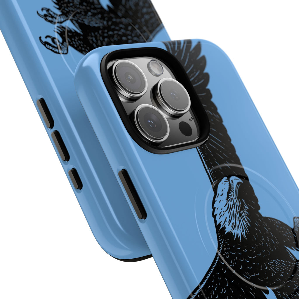 Eagle Flight Tough Magnetic Phone Case — Protective Magnetic Snap Cover with Soaring Eagle Design