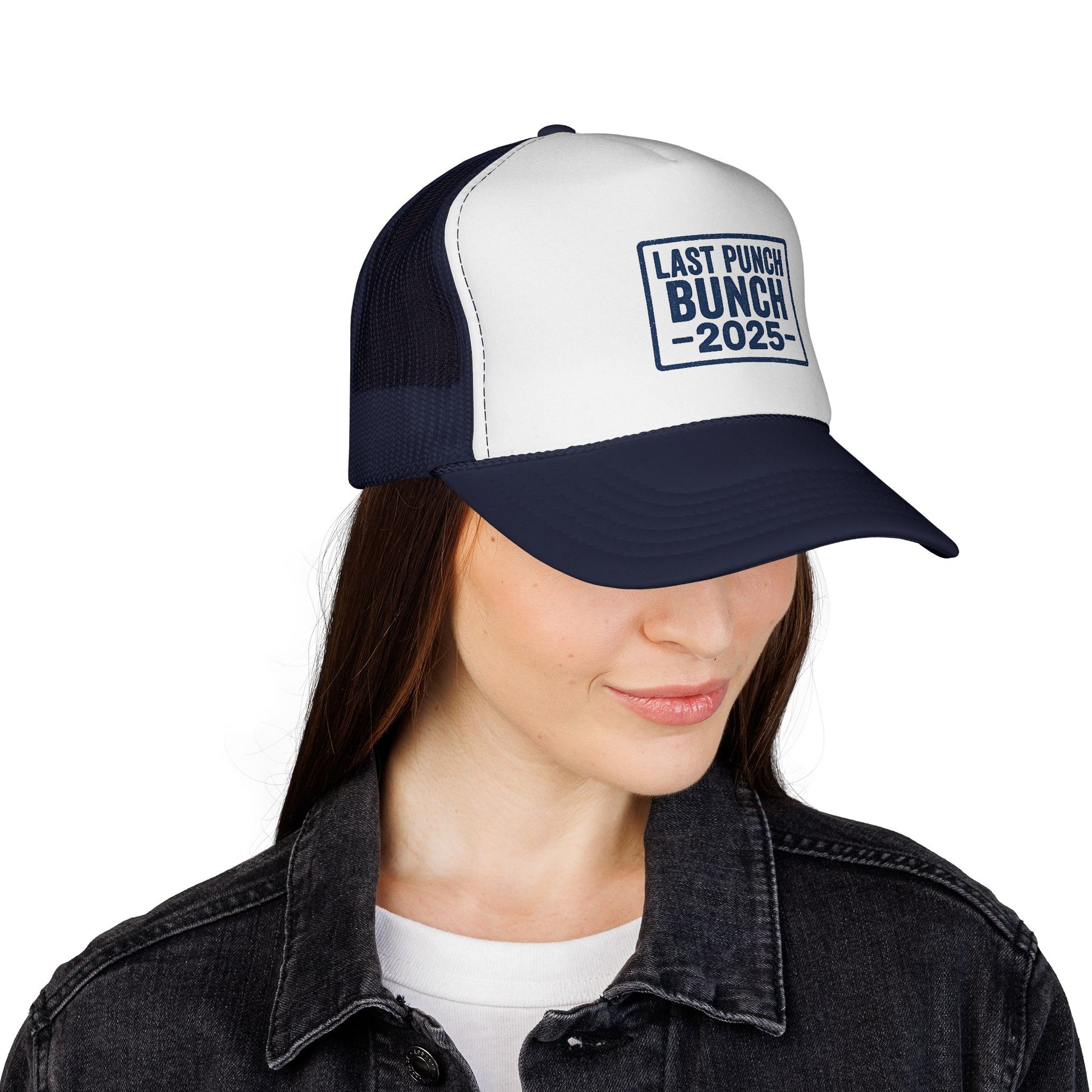 Last Punch Bunch 2025 Trucker Cap - Fun Casual Headwear for Celebrations, Retirement Gifts, Gifts For Postal Workers