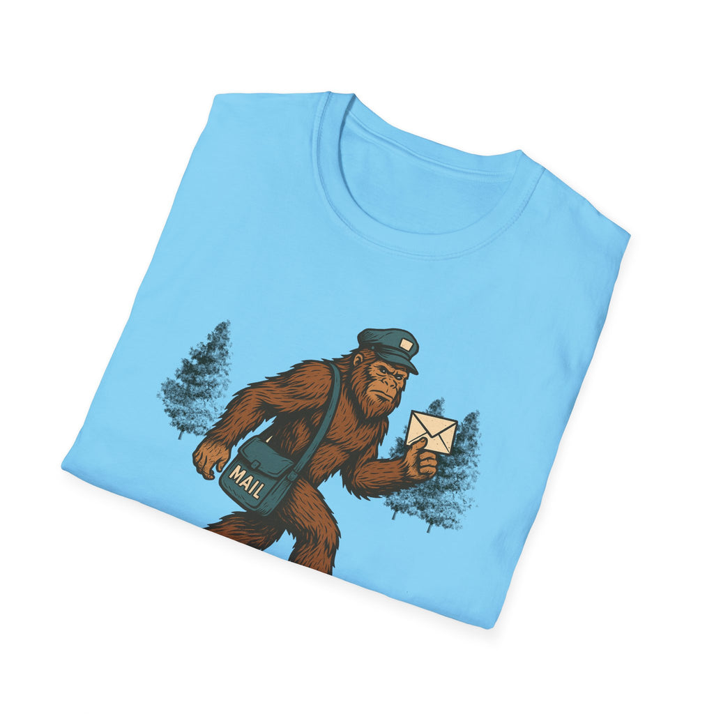 Sasquatch Mail Unisex T-Shirt | The Man, The Myth, The Legend | Postal Carrier, Perfect for Nature Lovers, Gifts, and Funny Graphic Tees