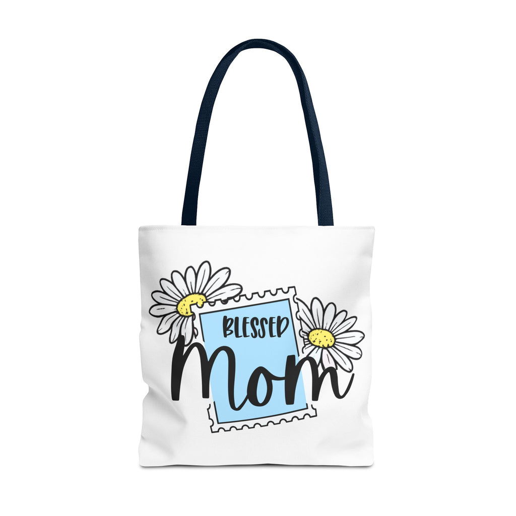 Blessed Mom Daisy Tote Bag — Floral Mother's Day Canvas Tote