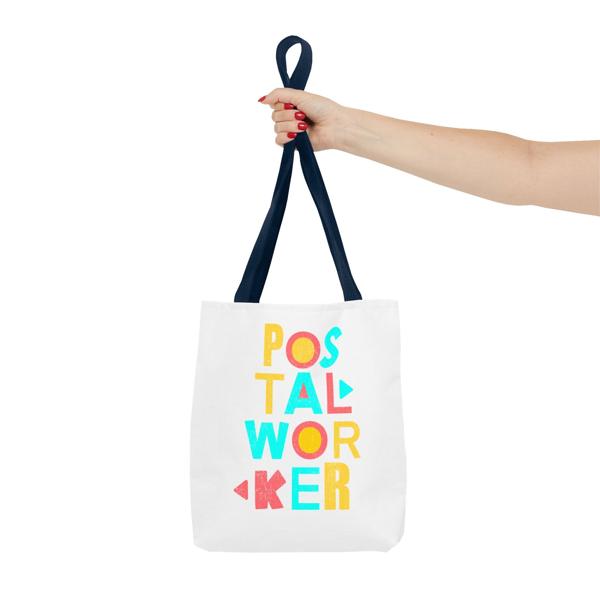 Postal Worker Tote Bag — Colorful Retro Typography Mail Carrier Gift