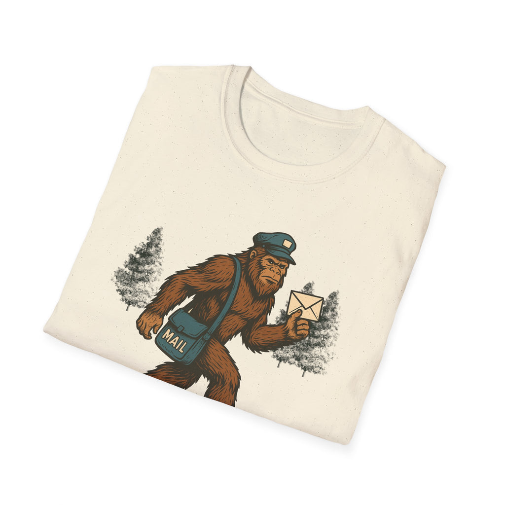 Sasquatch Mail Unisex T-Shirt | The Man, The Myth, The Legend | Postal Carrier, Perfect for Nature Lovers, Gifts, and Funny Graphic Tees