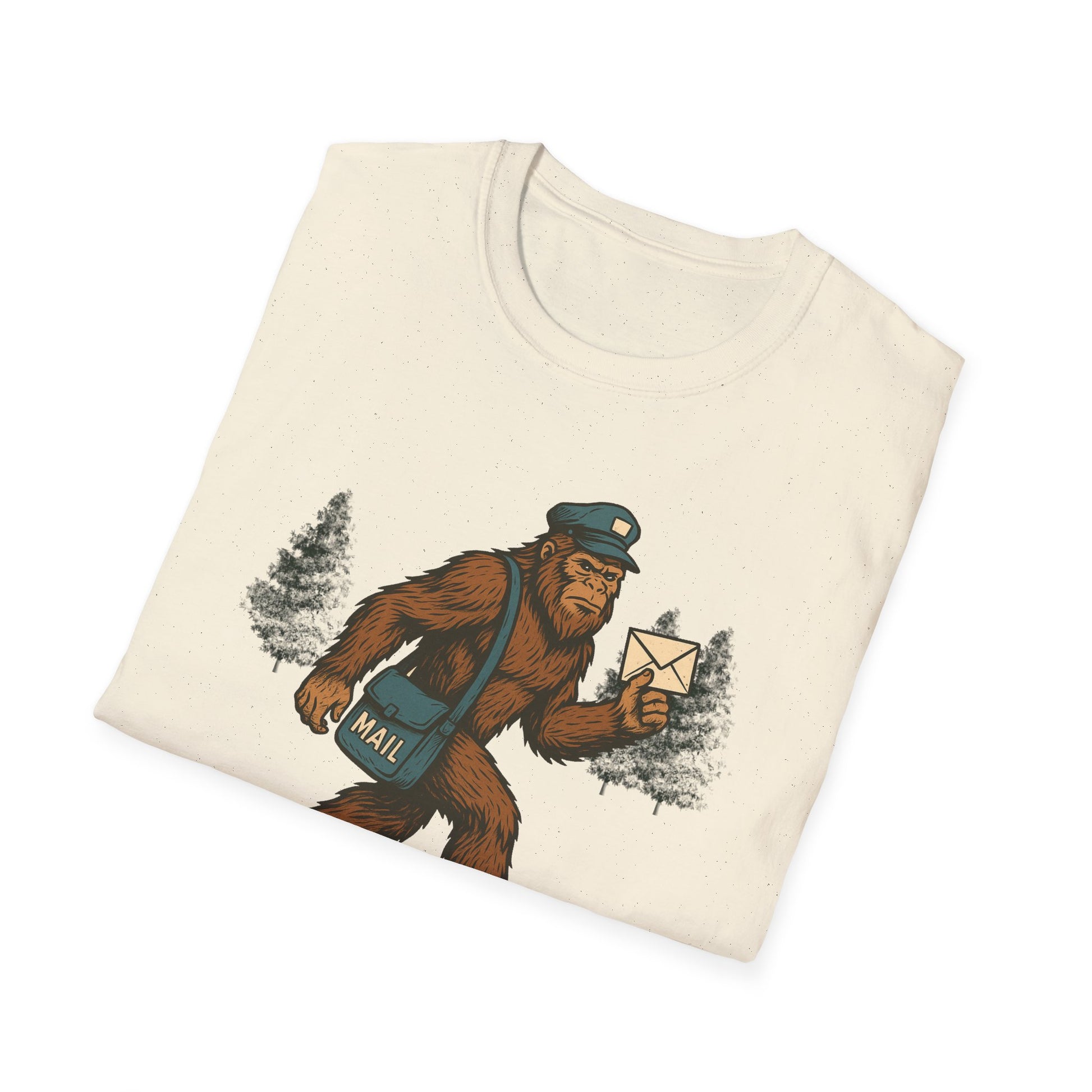 Sasquatch Mail Unisex T-Shirt | The Man, The Myth, The Legend | Postal Carrier, Perfect for Nature Lovers, Gifts, and Funny Graphic Tees