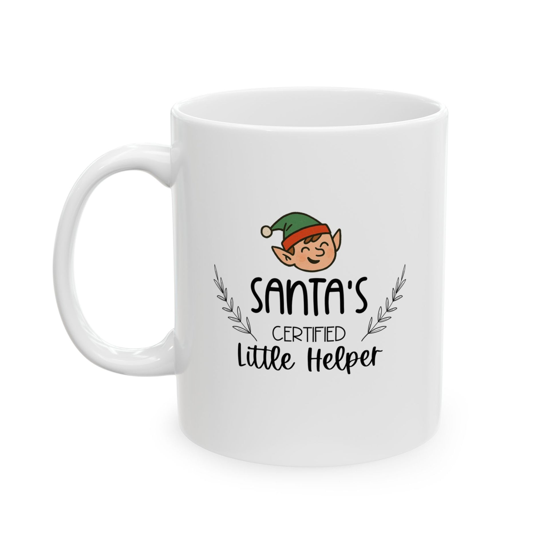 Santa’s Certified Little Helper Ceramic Mug - Motivational Coffee Cup for Home and Office, Gifts for Friends, Tea Lover Mugs, Inspirational Drinkware