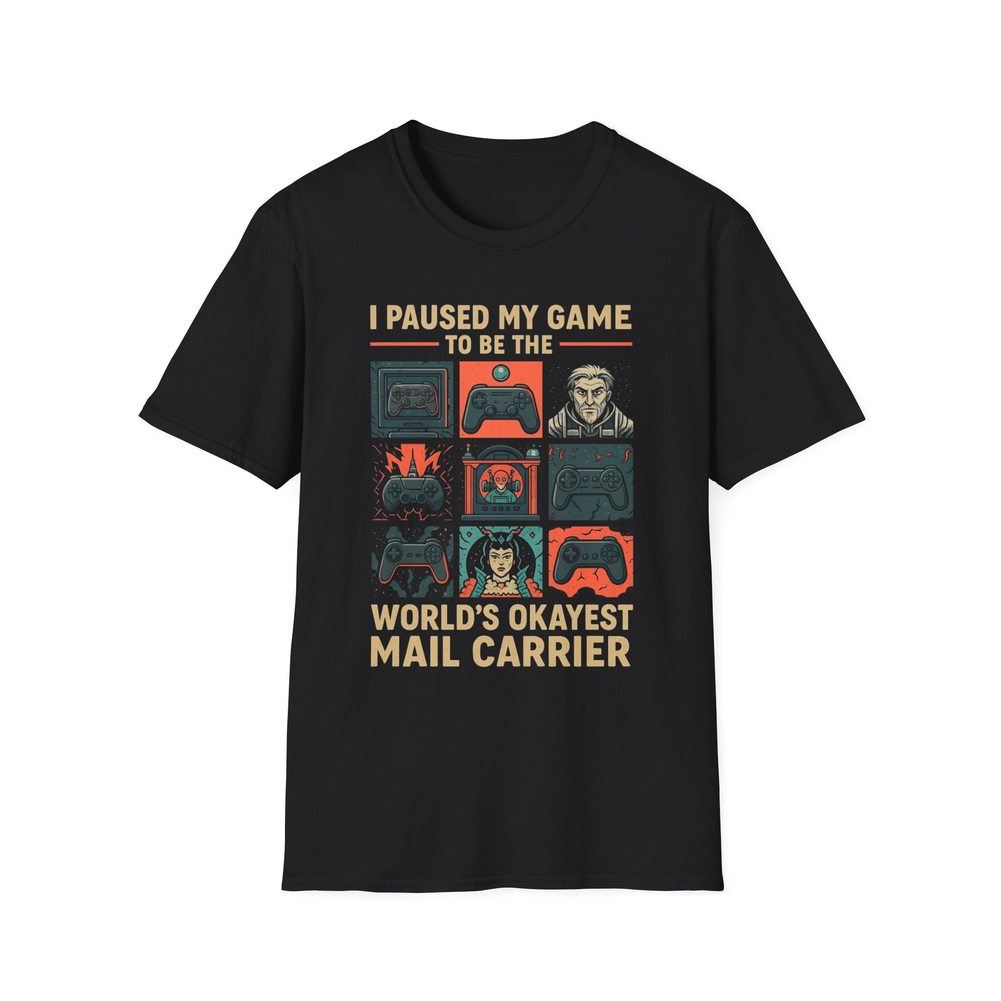 Gamer's Mail Carrier Tee, Funny Gaming Shirt, Unisex T-Shirt, Gift for Gamers, Postal Worker Humor, Casual Gaming Apparel