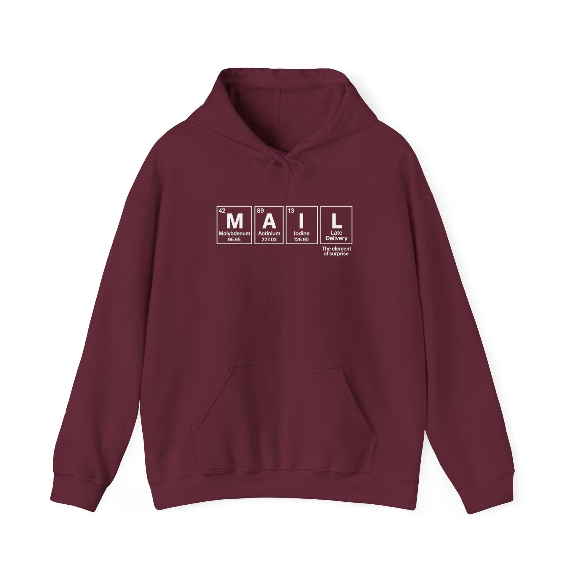 Mail Hoodie, Science Lover Gift, Unisex Sweatshirt, Chemistry Humor, Perfect for Birthdays, Holidays, Cozy Apparel, Postal Hoodies