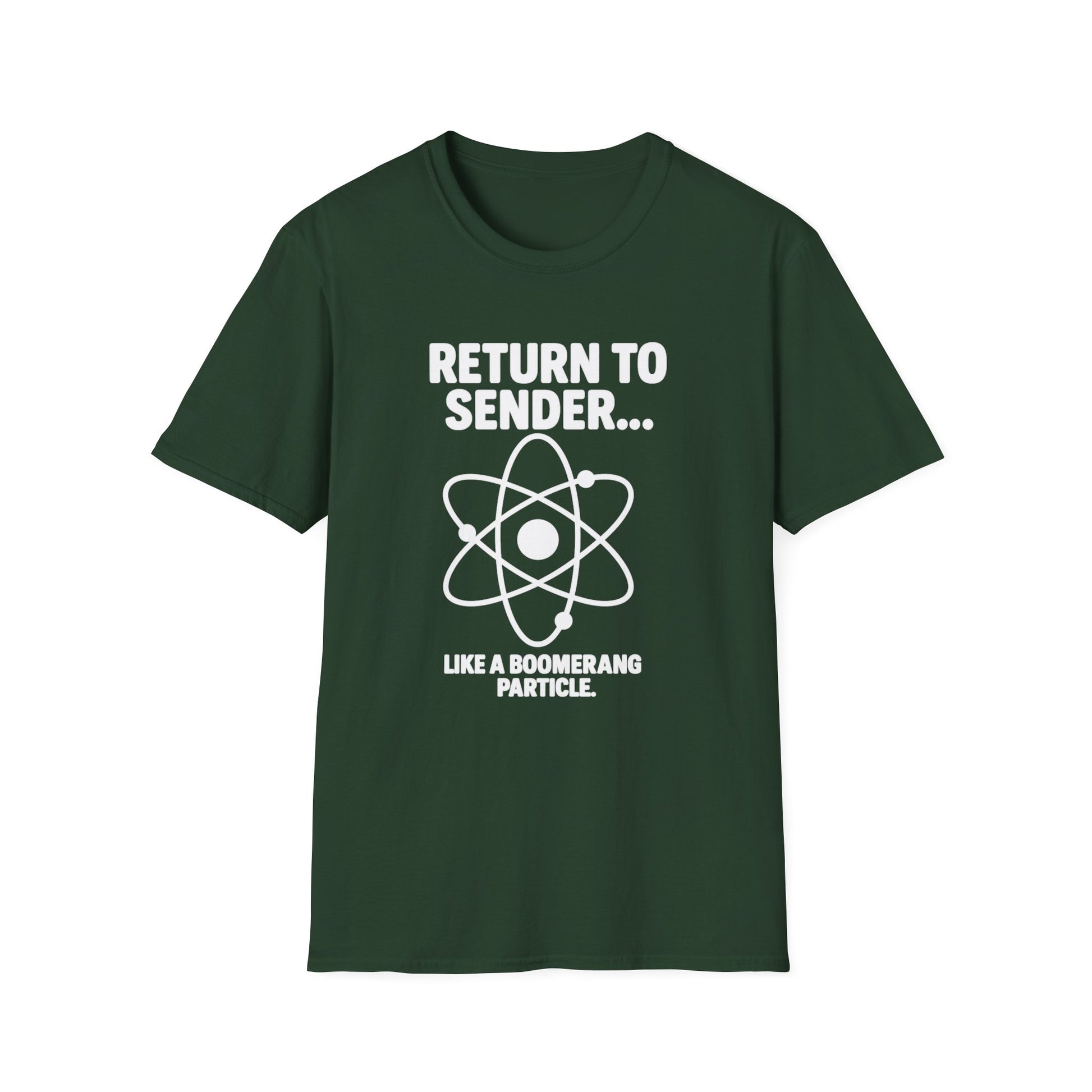Return To Sender, Funny Science T-Shirt, Unisex Graphic Tee, Quirky Gift for Scientists, Science Enthusiasts, Casual Wear, Birthday Present