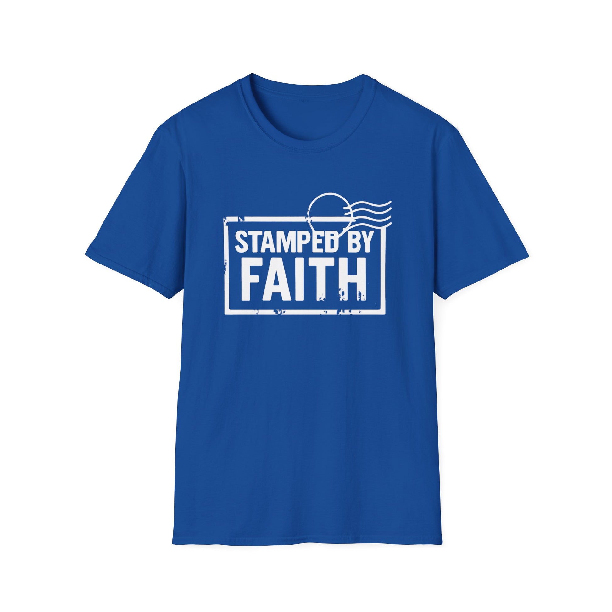 “Stamped By Faith” Faith-Inspired Unisex Soft style T-Shirt, Casual Wear, Gift for Believers, Faith-Based Apparel, Perfect for Everyday, Christian Apparel