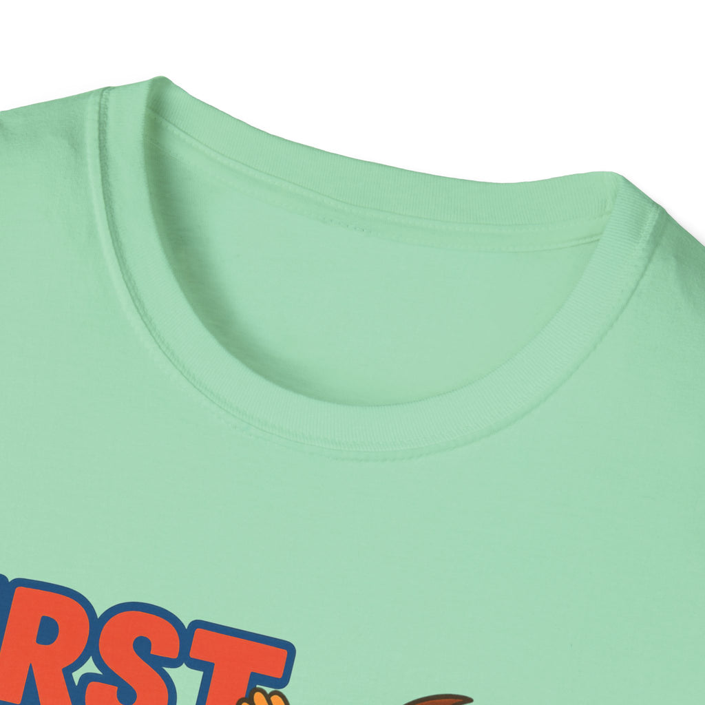 Unisex Softstyle T-Shirt - Beach Vibes, First Class Waves Only, Summer Attire, Surfing Gift, Casual Wear, Retro Tee