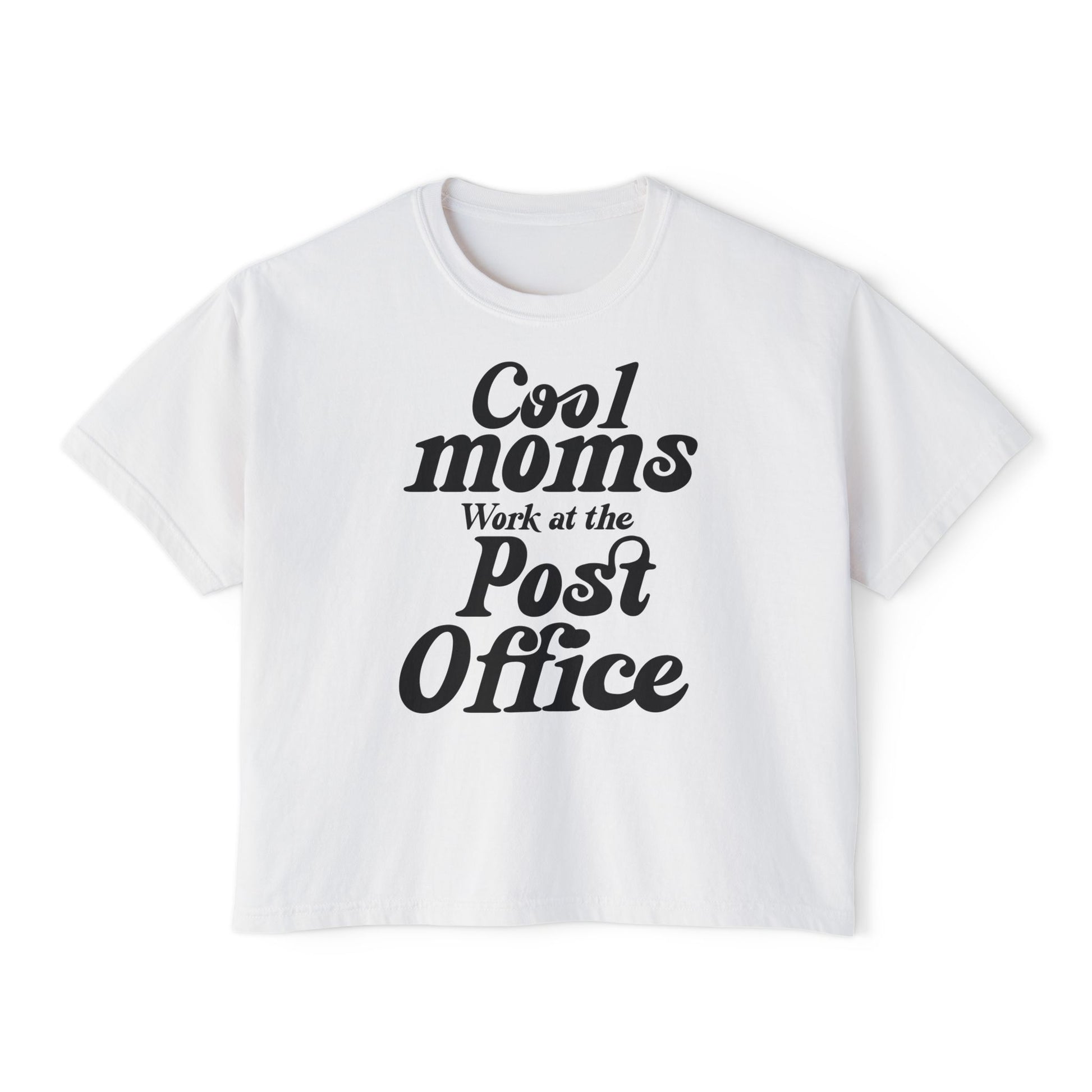 Cool Moms Work at the Post Office Boxy Tee – Funny Mail Worker Shirt, Postal Mom Gift, Cute Delivery Worker T-Shirt, Relaxed Fit Women’s Tee