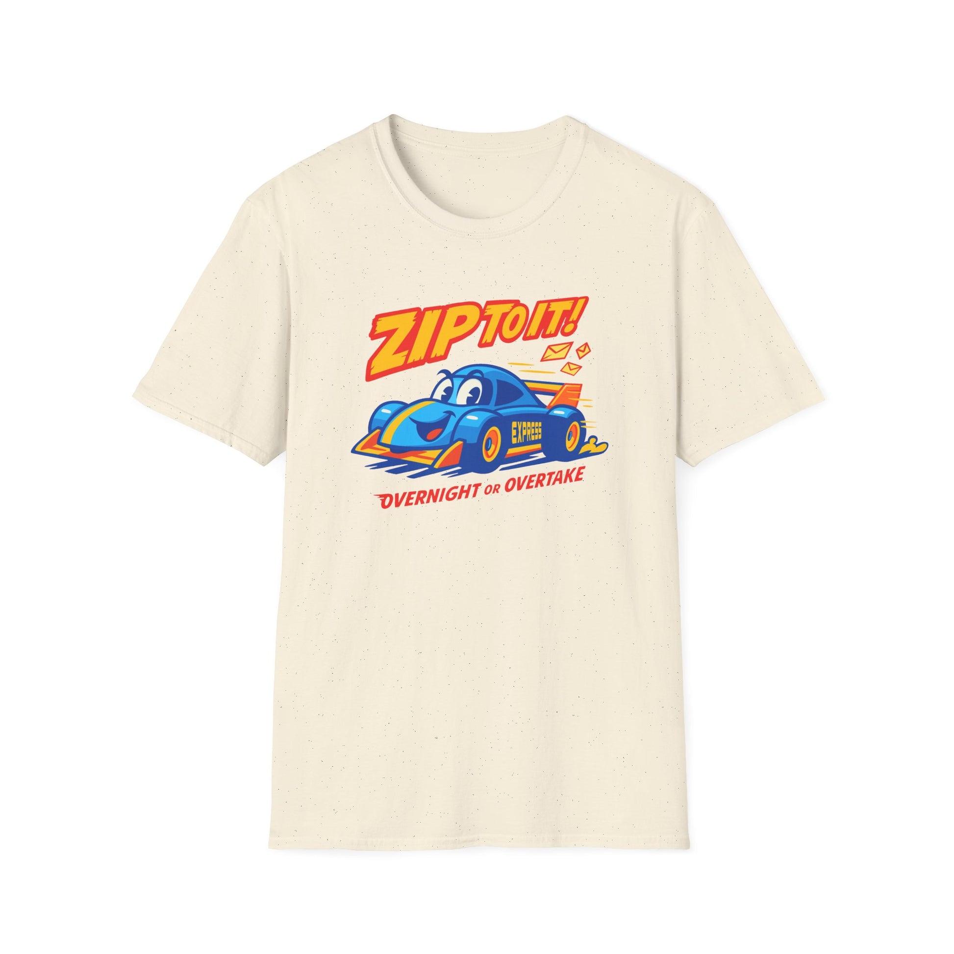 Race-Themed Unisex Softstyle T-Shirt | 'ZIP TO IT' Graphic Tee, Perfect for Car Lovers, Birthday Gift, Motorsport Fans, Casual Wear