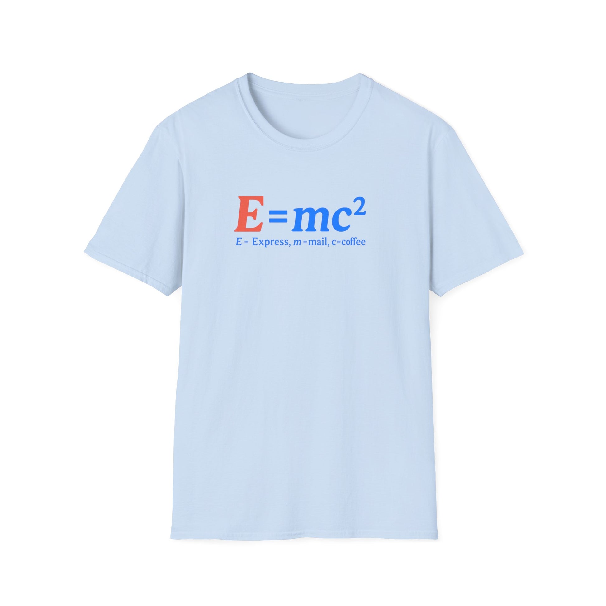 E=mc Unisex Softstyle T-Shirt - Science Tee for Math Lovers, Geek Clothing, Gift for Students, Casual Wear, Educational Apparel
