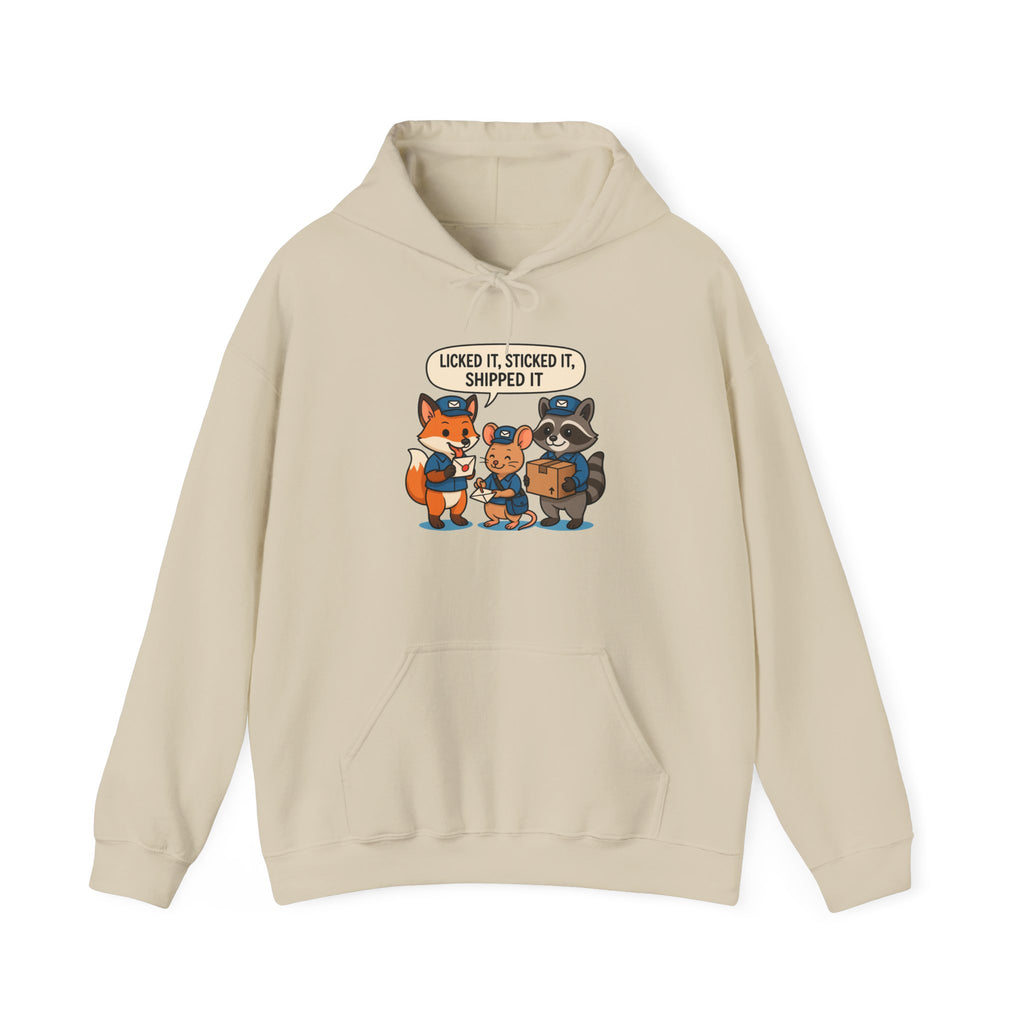 Mail Mischief Animal Mascots Licked it , stocked it, shipped it Hoodie