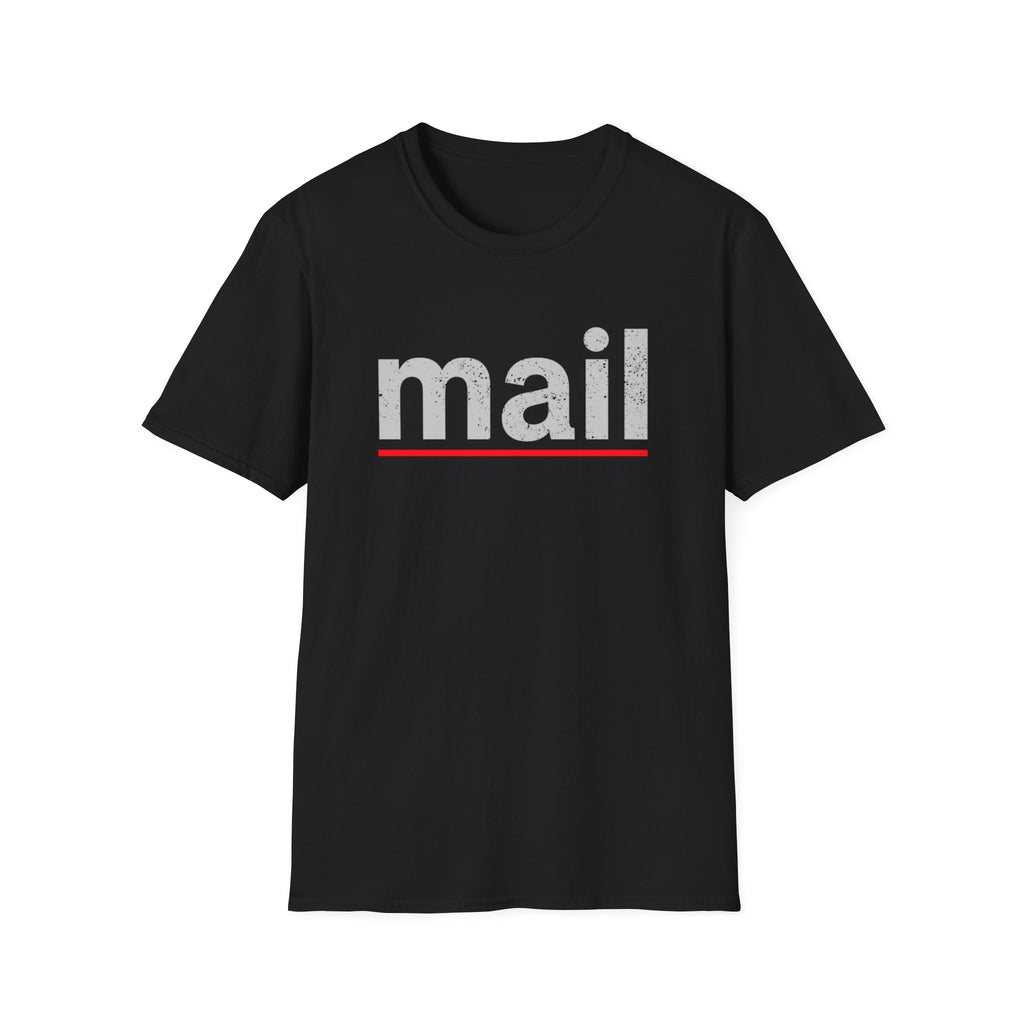 Mail-Themed Unisex T-Shirt, Casual Wear, Gift for Postal Workers, Unique Birthday Present, Fun Everyday Tee