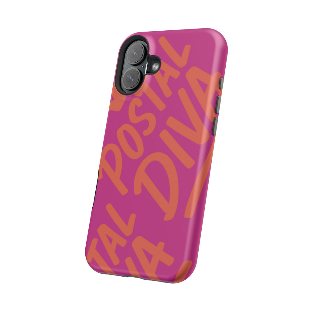 Postal Diva Magnetic Phone Case, Bold Colorful Phone Cover, Phone Case for Postal Divas, Unique Gift for Her, Trendy Smartphone Accessory