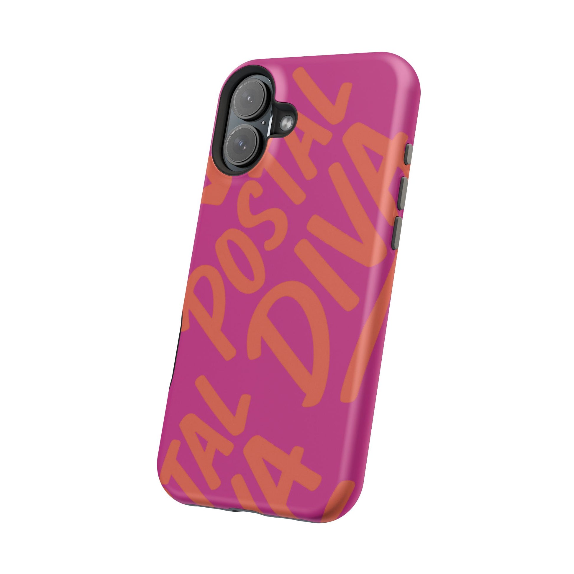 Postal Diva Magnetic Phone Case, Bold Colorful Phone Cover, Phone Case for Postal Divas, Unique Gift for Her, Trendy Smartphone Accessory