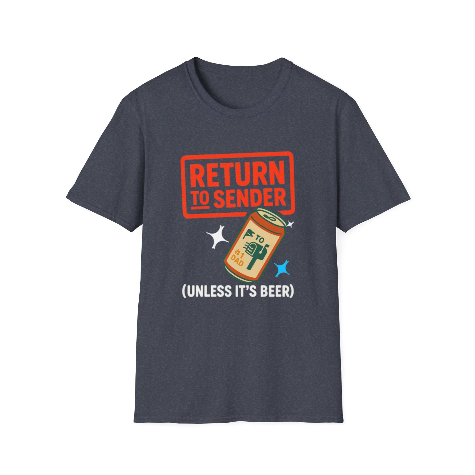 Return to Sender Graphic Tee, Quirky Gift for Beer Lovers, Fun Casual Wear, Unisex Humor T-Shirt, Everyday Comfort Shirt