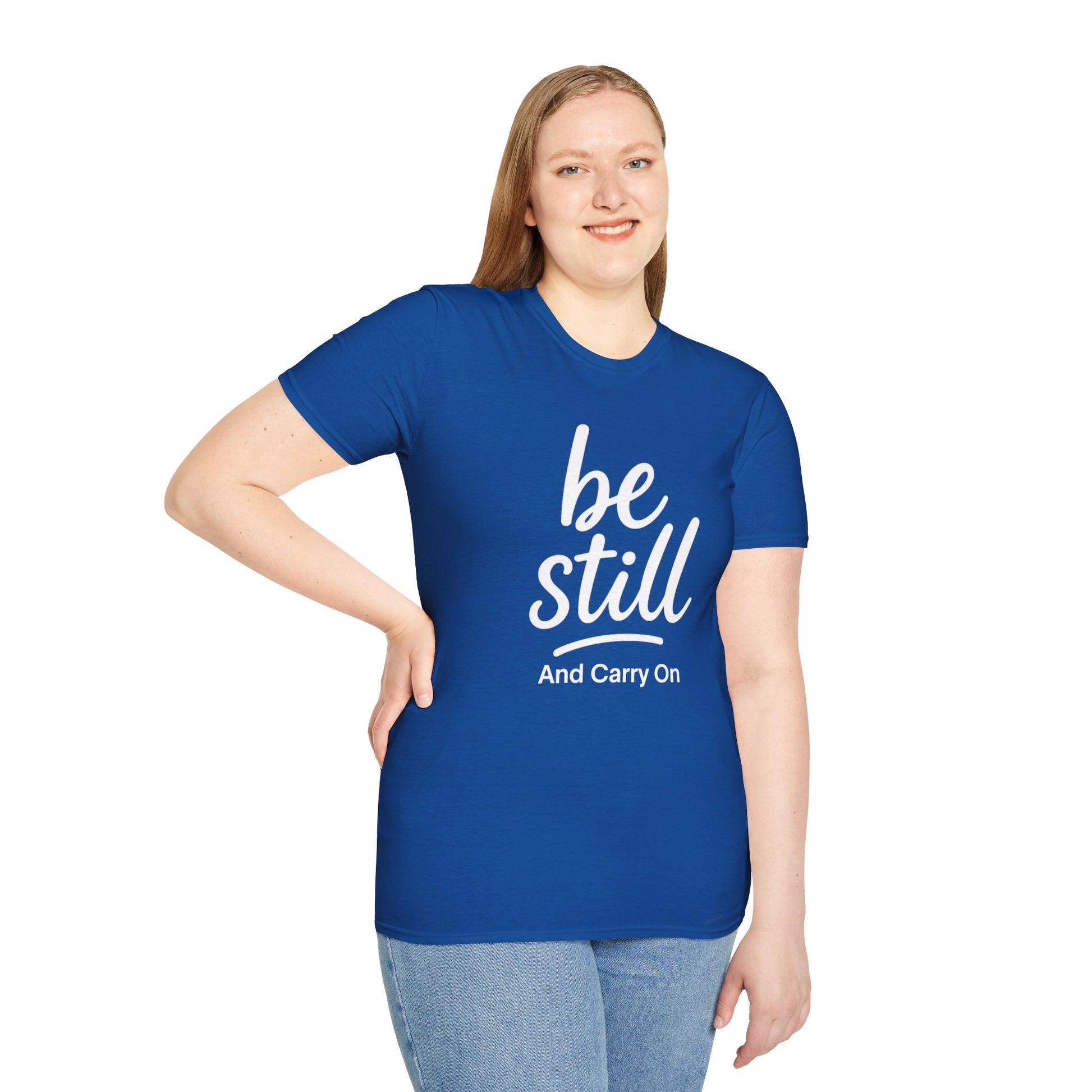 Be Still And Carry On Graphic Tee- Inspirational T-Shirt design for postal workers and people of faith