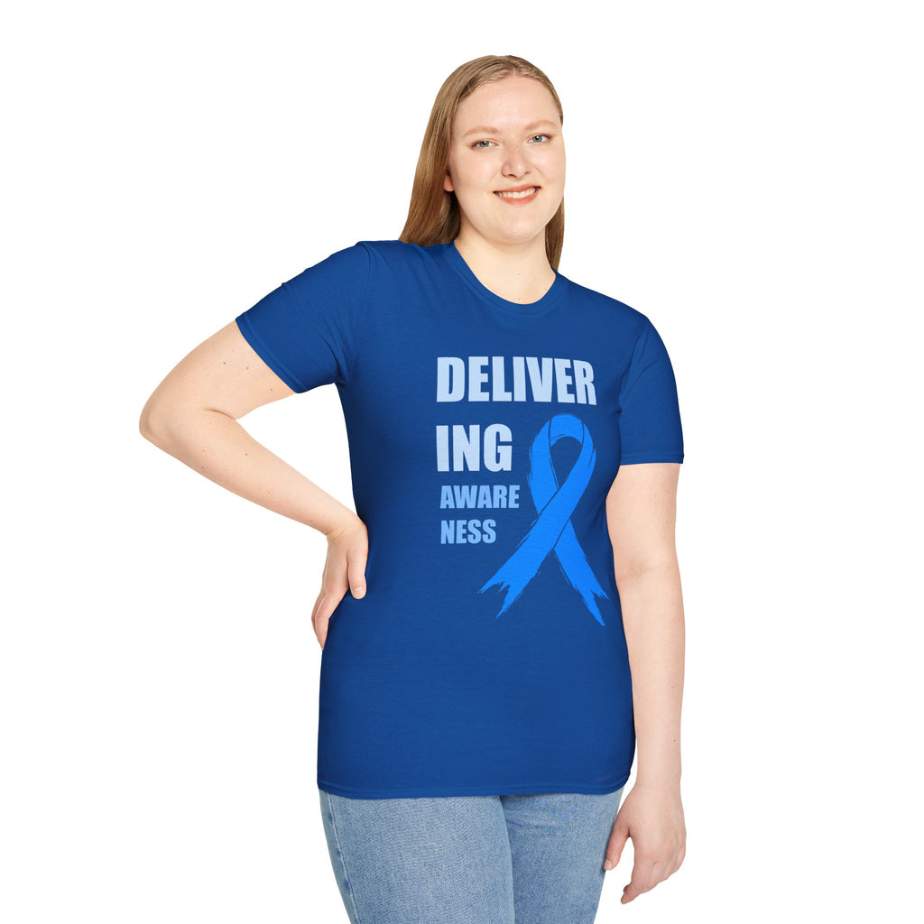 Prostate Cancer Awareness Shirt – Delivering Awareness Light Blue Ribbon Support Tee
