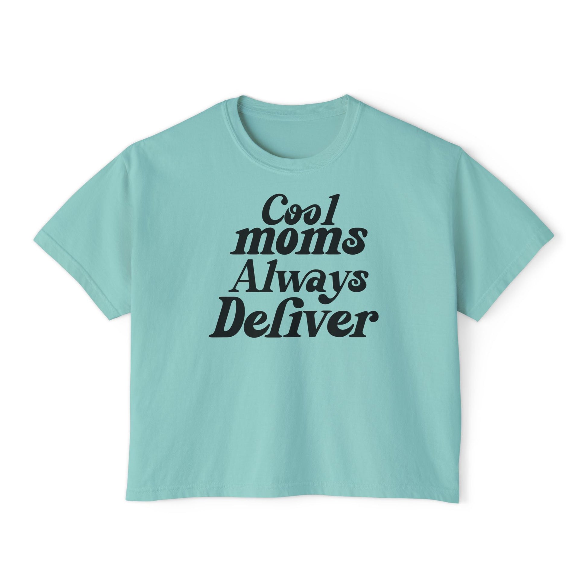 Cool Moms Always Deliver Boxy Tee – Funny Mail Worker Shirt, Postal Mom Gift, Cute Delivery Worker T-Shirt, Relaxed Fit Women’s Tee