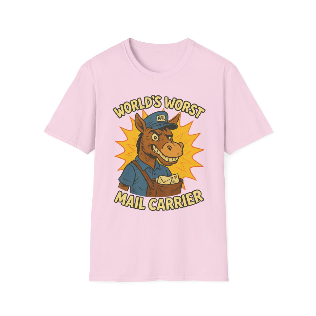 World's Worst Mail Carrier T-Shirt, Funny Gift for Mailman, Humorous Apparel, Quirky Work Tee, Unisex Softstyle Shirt