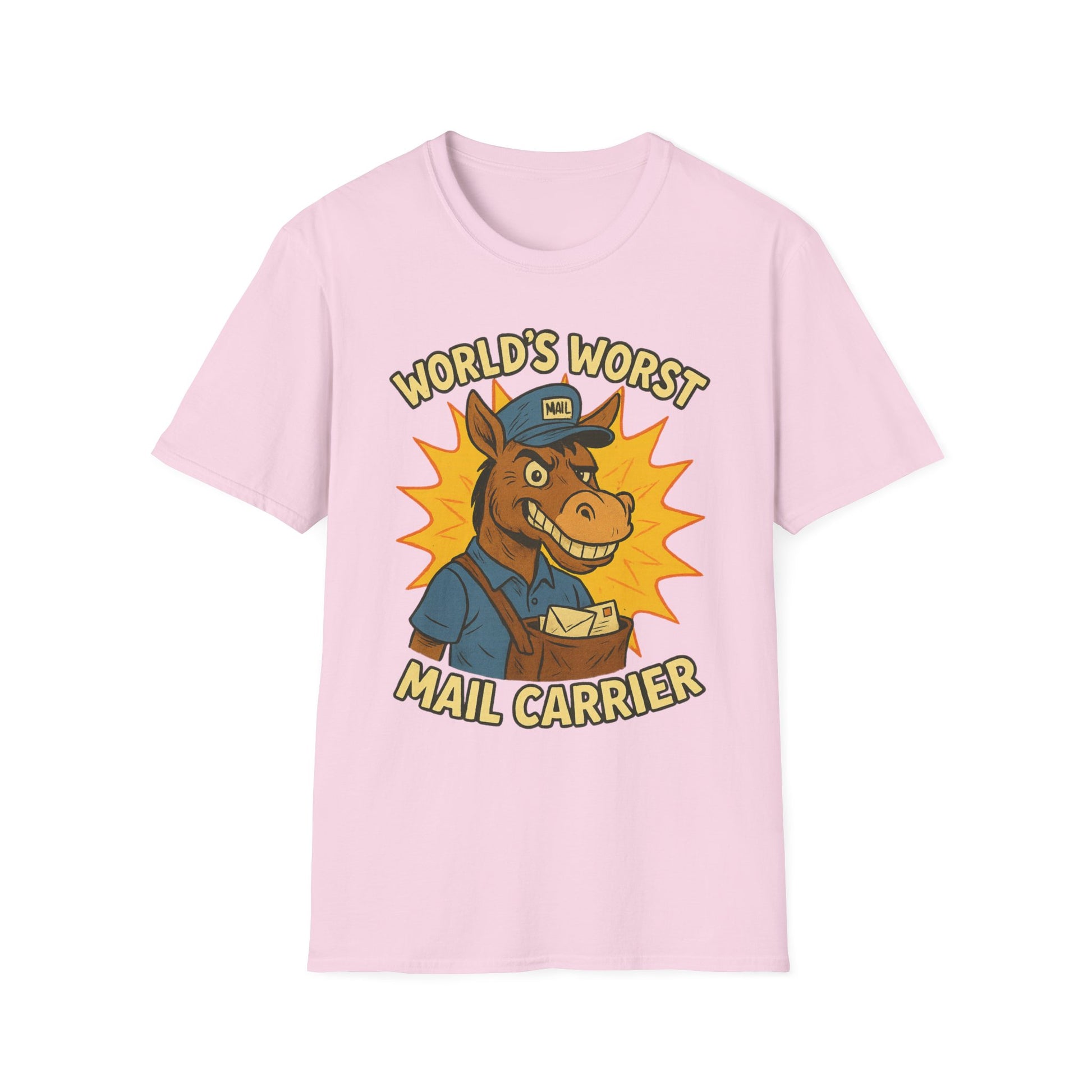 World's Worst Mail Carrier T-Shirt, Funny Gift for Mailman, Humorous Apparel, Quirky Work Tee, Unisex Softstyle Shirt