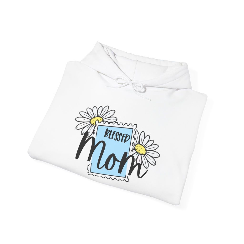 Blessed Mom Hoodie – Cute Mother’s Day Gift for Mom | Minimalist Stamp Design Mom Sweatshirt