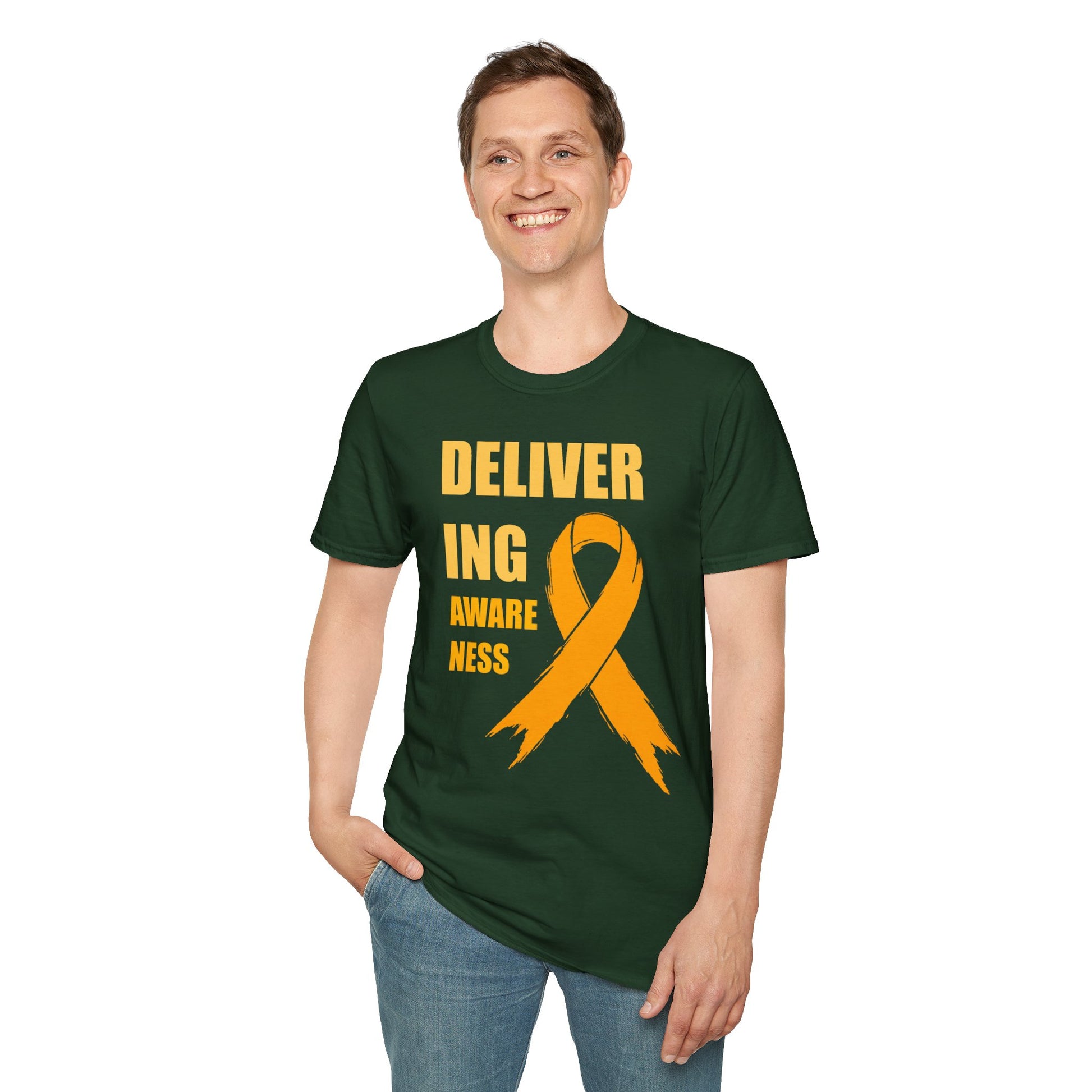 Childhood Cancer Awareness Shirt – Delivering Awareness Gold Ribbon Support Tee