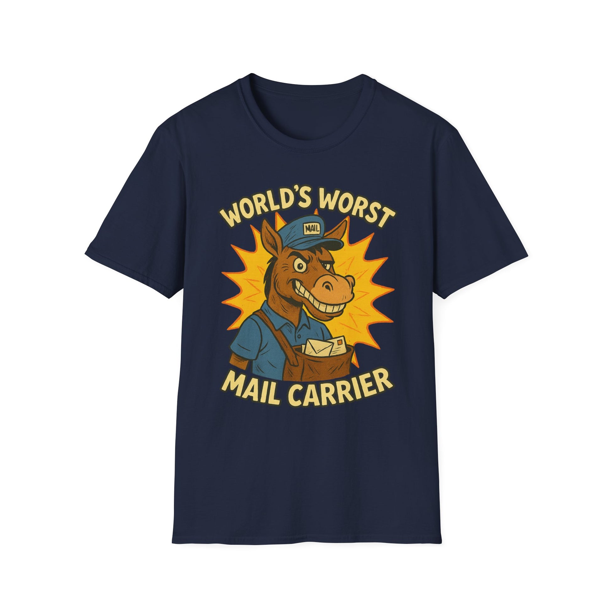 World's Worst Mail Carrier T-Shirt, Funny Gift for Mailman, Humorous Apparel, Quirky Work Tee, Unisex Softstyle Shirt