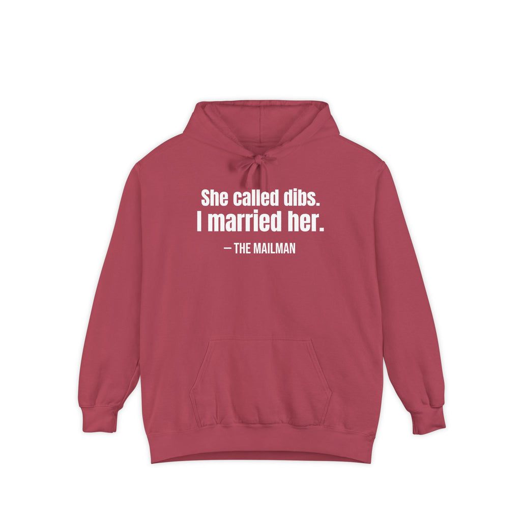 She Called Dibs I Married Her Hoodie – Funny Couple Hoodie, Husband Humor Pullover, Matching Set Gift