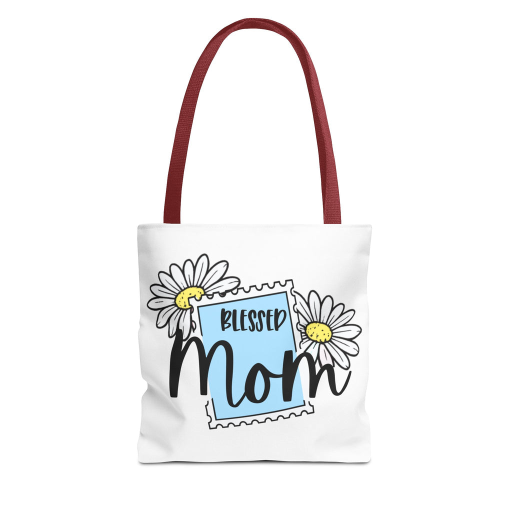 Blessed Mom Daisy Tote Bag — Floral Mother's Day Canvas Tote
