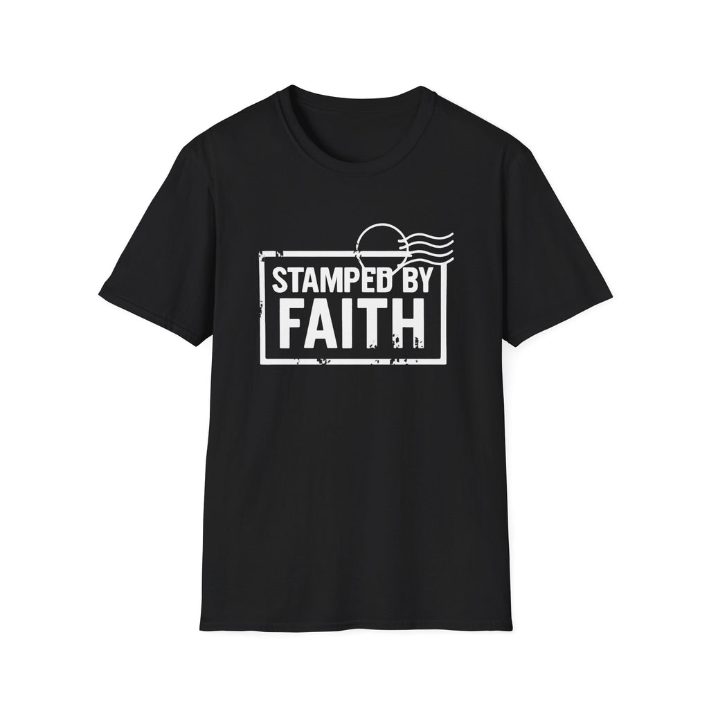 “Stamped By Faith” Faith-Inspired Unisex Soft style T-Shirt, Casual Wear, Gift for Believers, Faith-Based Apparel, Perfect for Everyday, Christian Apparel