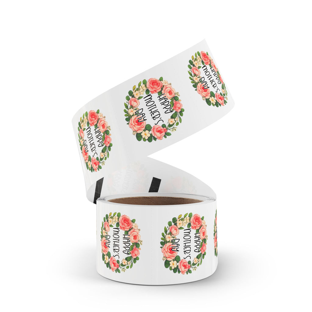 Cute Happy Mother's Day Sticker Labels — Roll of Decorative Mother’s Day Gift Seals